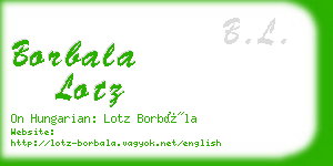 borbala lotz business card